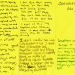 seminar replies to prompts on community and competition (1 of 6)